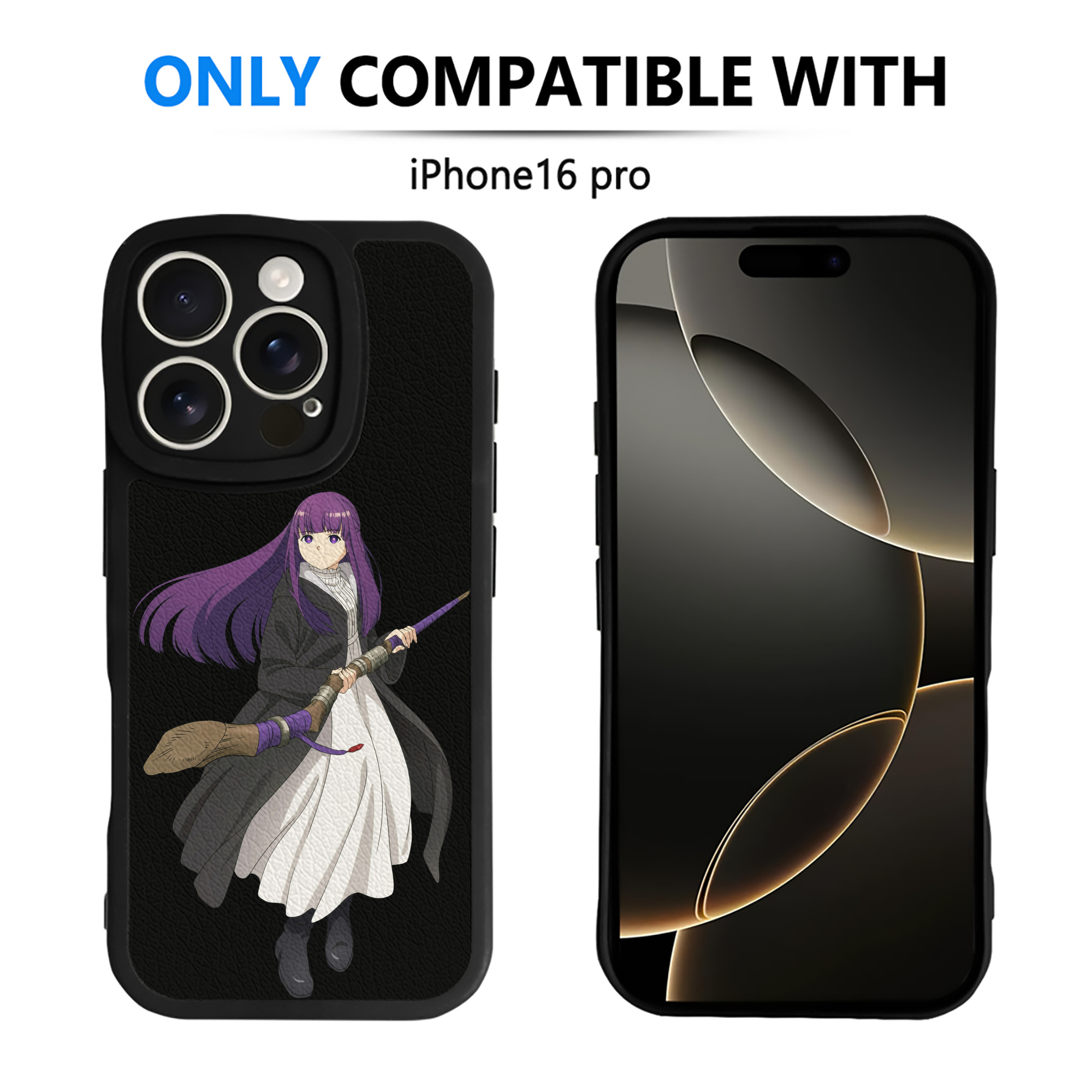 （画像用） 葬送のフリーレン Frieren 【iPhone 16シリーズ対応】シリコンスマホケース（レザー調） 材質：シリコン